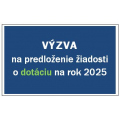 Výzva na predloženie žiadosti o dotáciu z rozpočtu obce na rok 2025